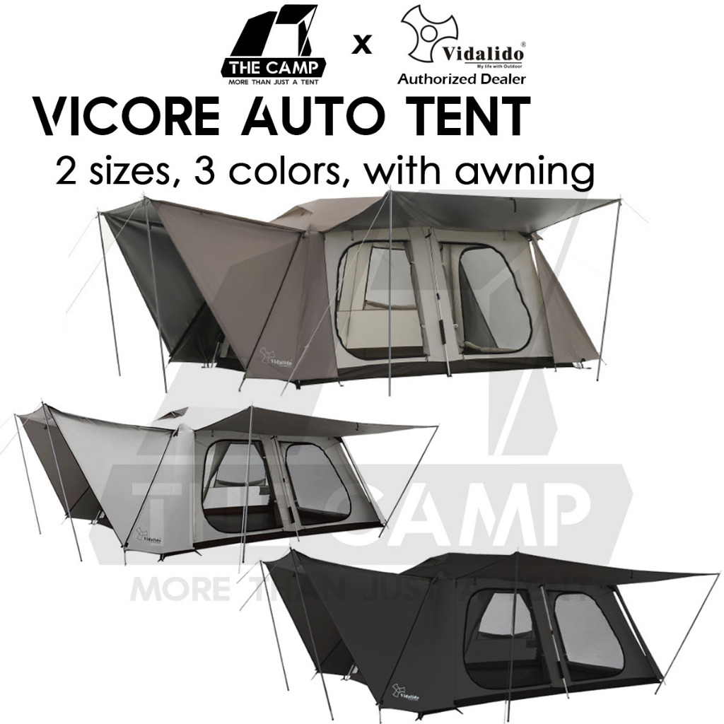 Vidalido Vicore Automatic Tent Large Mini Black White Camping