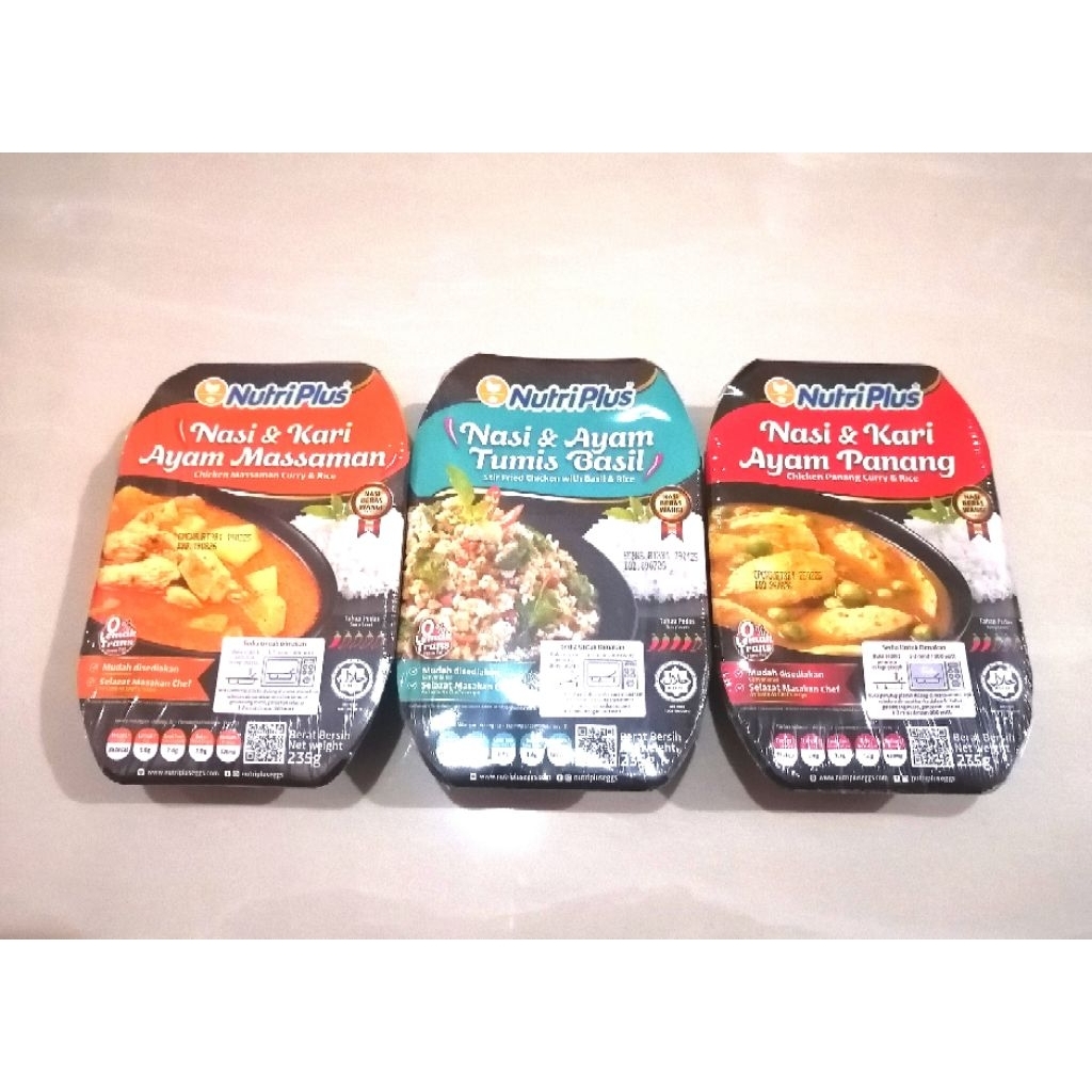 [ReadyToEat]NutriPlus Rice & Curry Massaging Chicken/Rice & Stir-fried ...