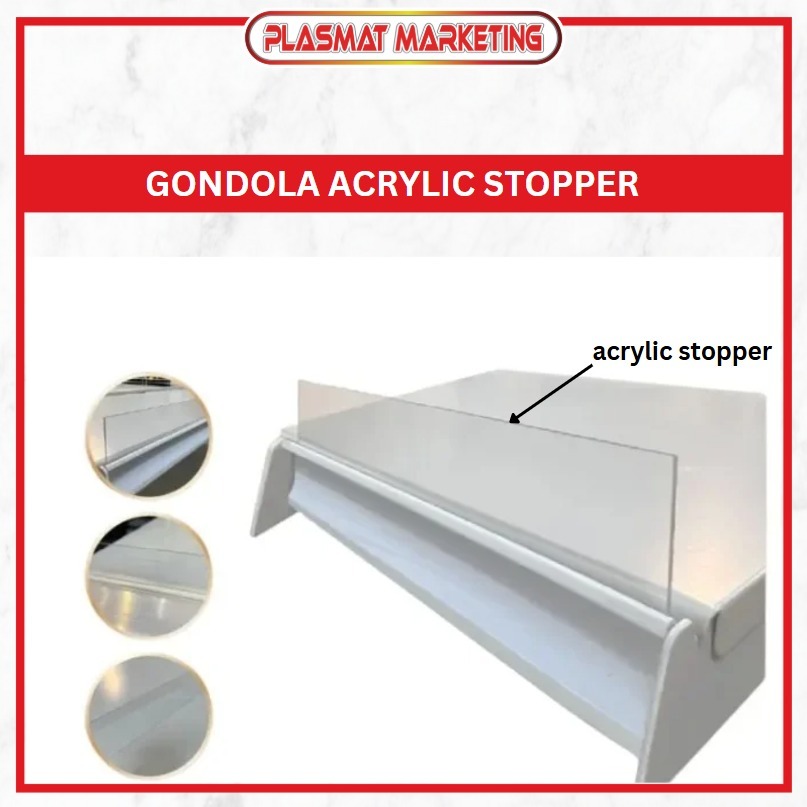 2mm Acrylic Transparent Clear Stopper for Gondola Rack H 40mm | Shopee ...