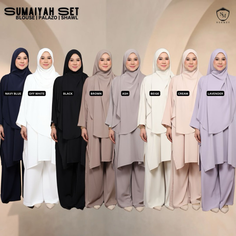 NORMEY Sumaiyah Set Series modest wear muslimah | Shopee Singapore