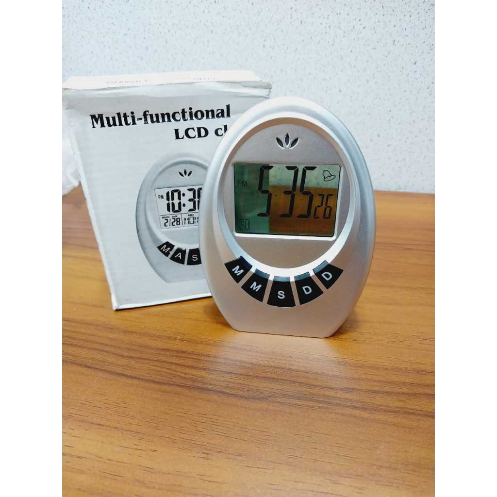 Multi-functional LED clock with date alarm& transparent display you can ...