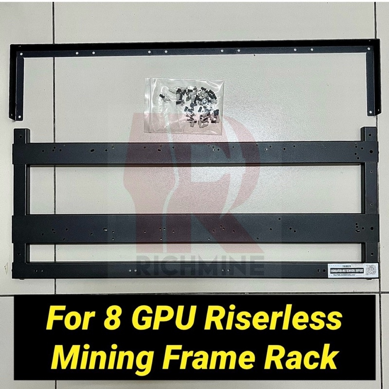 {Stok Tersedia} Riserless 8 GPU Mining Rig Frame Rack KIT GPU ...