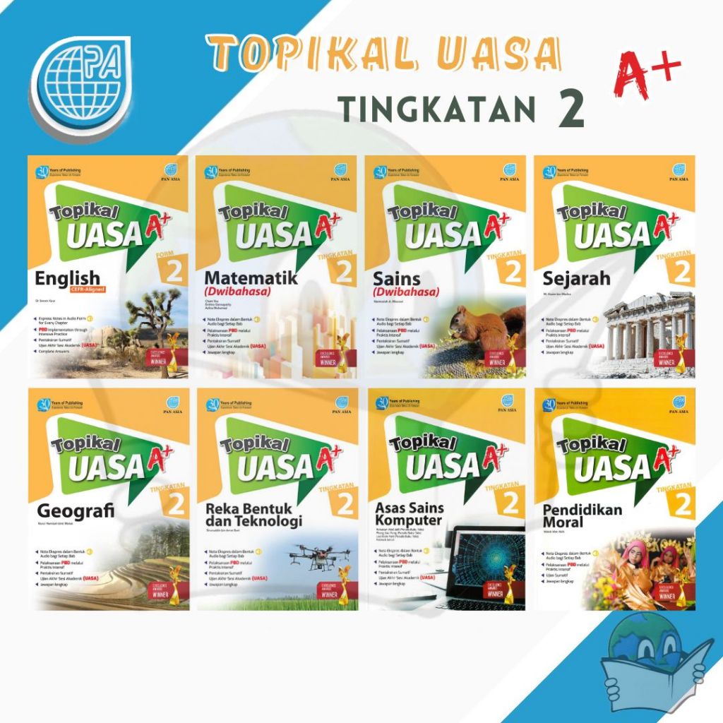 Topical Practice Book UASA A+ KSSM Form 2 - English/Mate/Sains/History ...