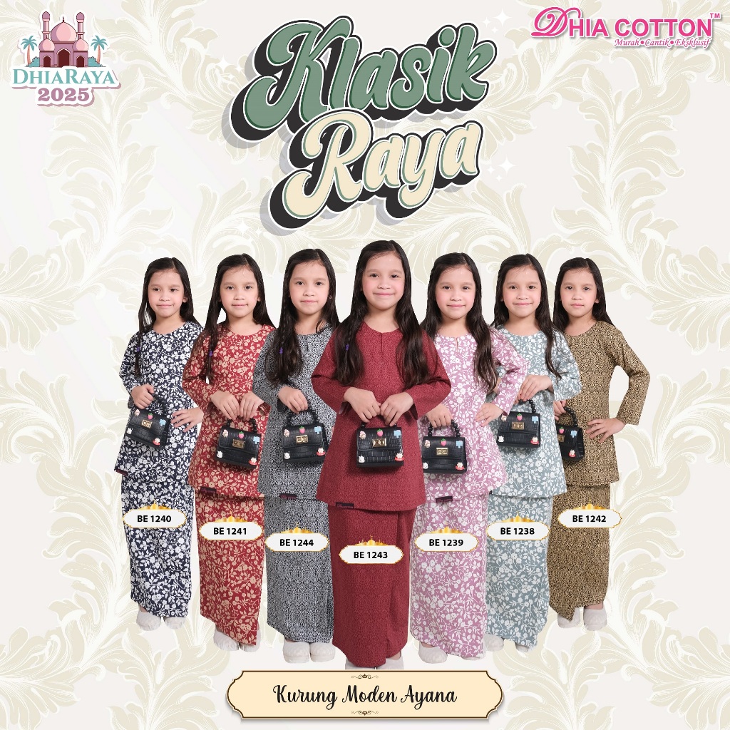 [2025] NEW EDISI KLASIK RAYA Baju Kurung Moden Ayana For Kids | Girl ...