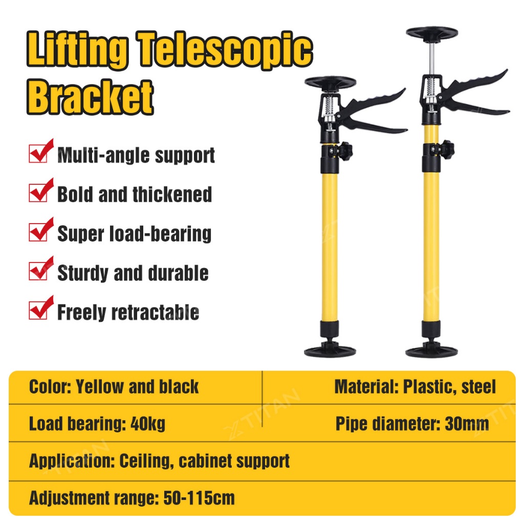 XTITAN 30-59cm 50-115cm Telescopic Support Rod Cabinet Jack Drywall ...