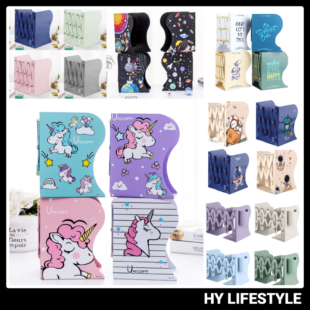 [HY] Rak Buku Pemegang Buku Expandable Bookend Book Stand Book Holder ...