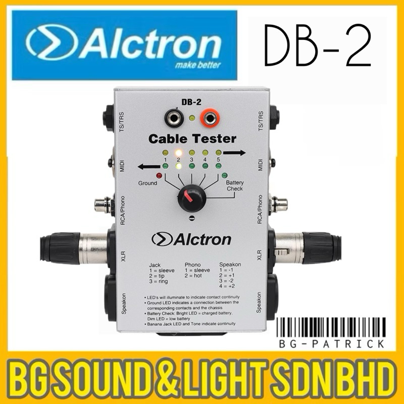 Alctron DB-2 Multi audio cable tester For XLR / SPEAKON / MONO / STEREO ...