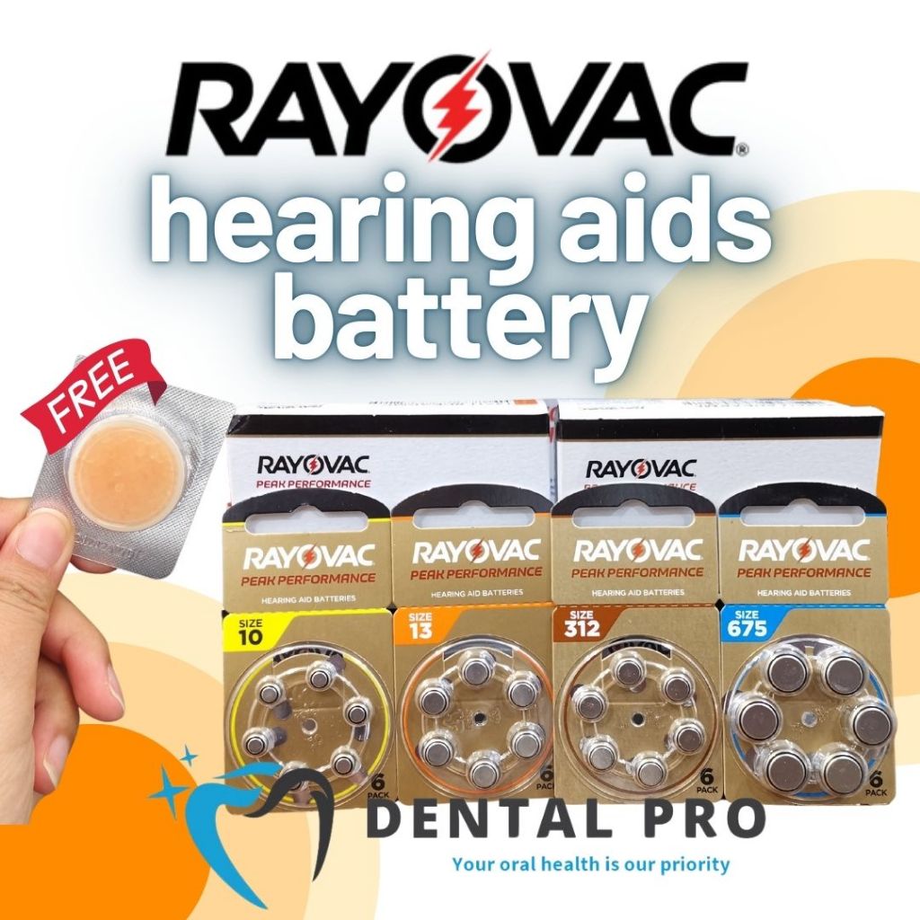 Rayovac Hearing aid battery Size 312/13/675/10 助听器电池 bateri alat