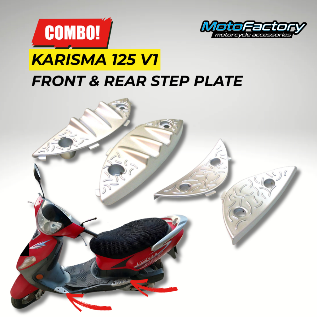 MODENAS KARISMA125 FRONT STEP PLATE & REAR STEP PLATE SET (COMBO ...