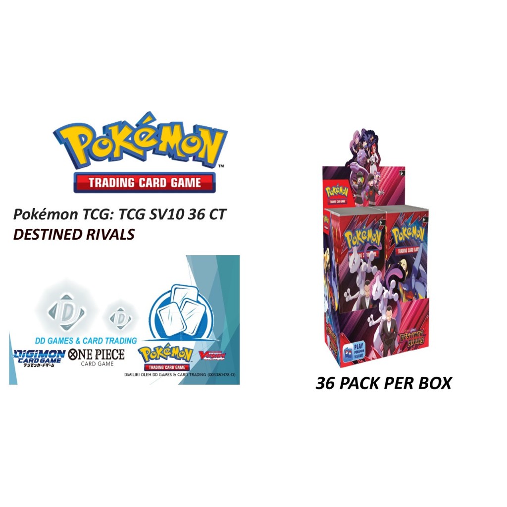 Pokémon TCG: Scarlet & Violet SV 10 Destined Rivals 36 Display CT ...