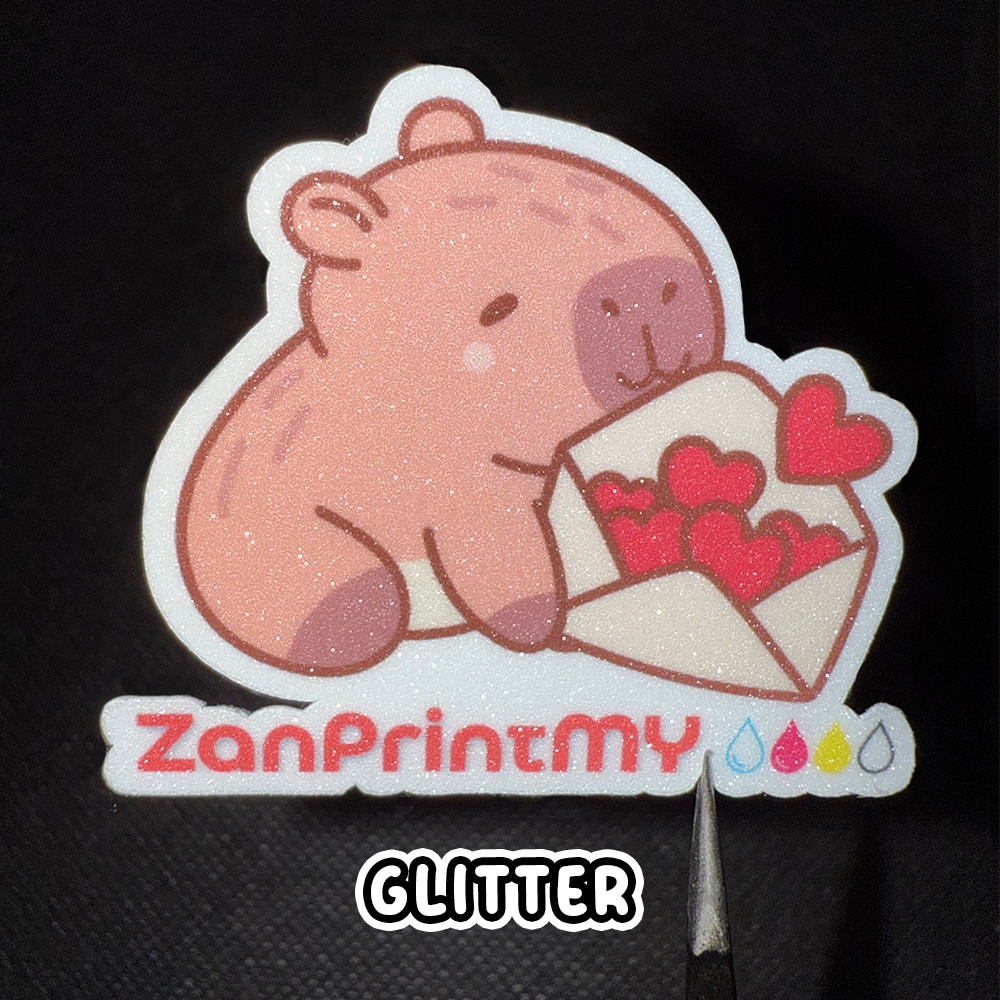 Customised Die Cut Laminated Stickers | Glitter, Matte, Broken Glass ...