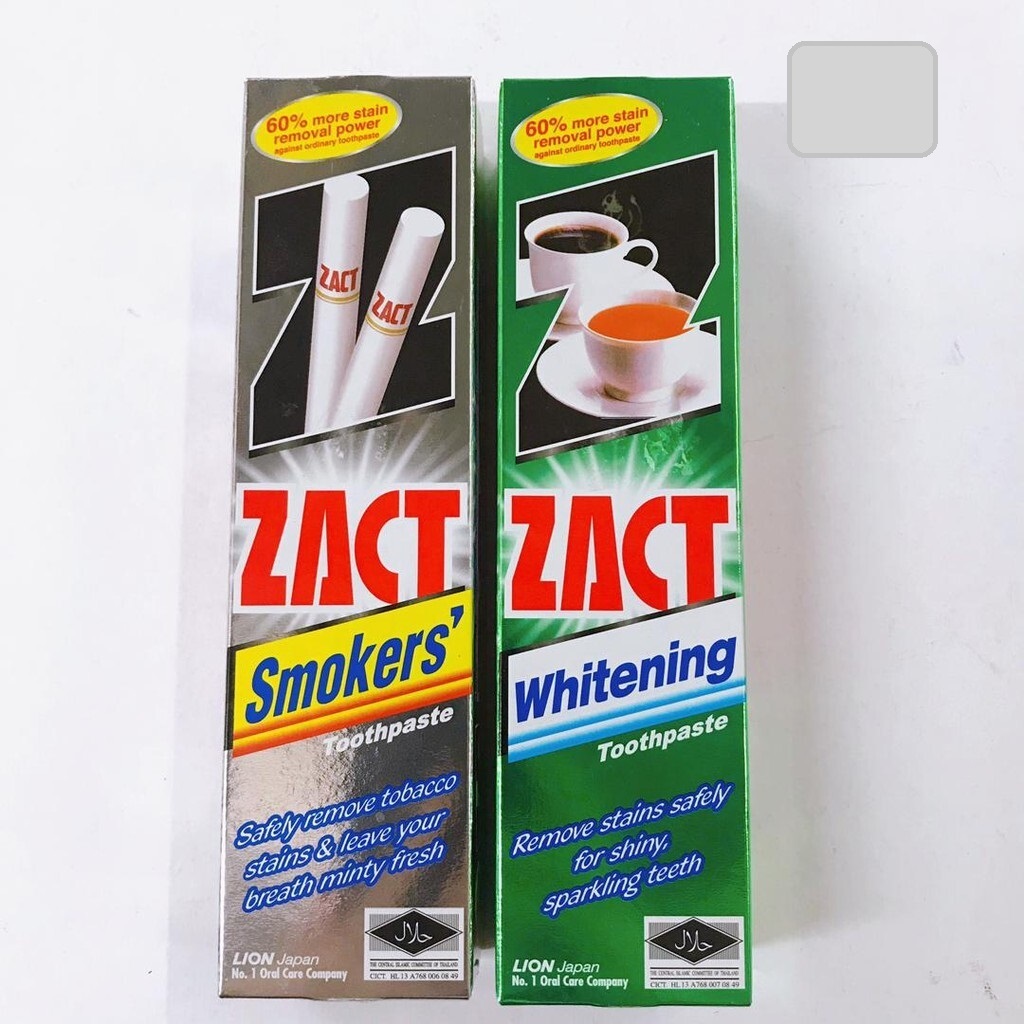 ZACT Toothpaste Halal Whitening and Smokers' SUGAR FREE ZACT Ubat Gigi ...