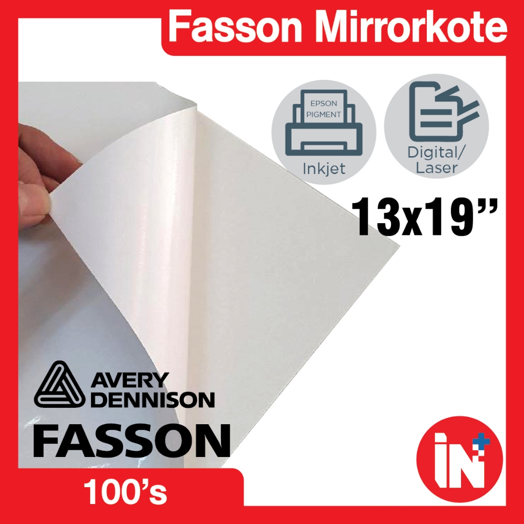 FASSON MIrrorkote 100's 13x19 A3+ Glossy High Gloss Paper S1010 - Self ...