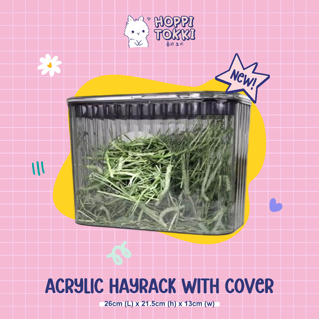 8L Acrylic Hay Rack 500gram Hay Feeder Hay Storage for rabbits | Shopee ...