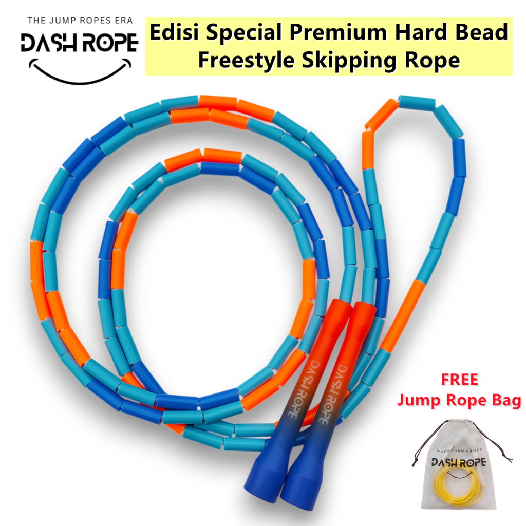 DASHROPE Beaded Jump Rope Shatterproof Premium Hard Beads Skipping ...