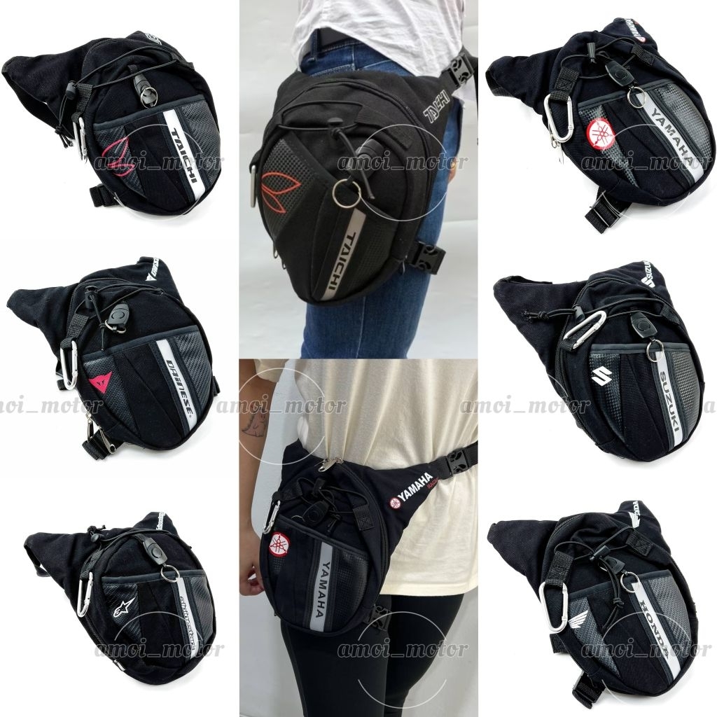 LEG BAG MOTORCYCLE RIDER RIDING KONVOL STORAGE WAIST POUCH BEG PINGGANG ...