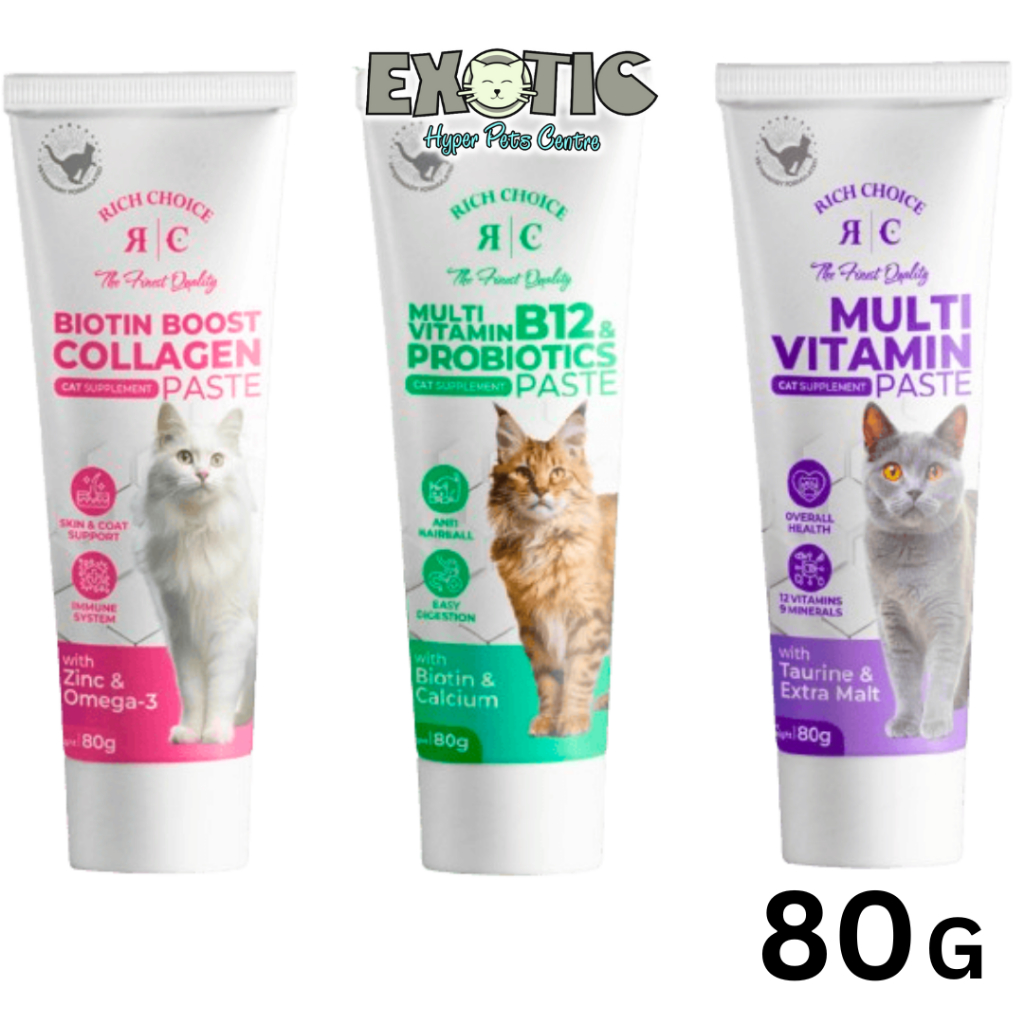 Rich Choice Makanan Tambahan Kucing berfungsi Cat Paste Functional Gel ...