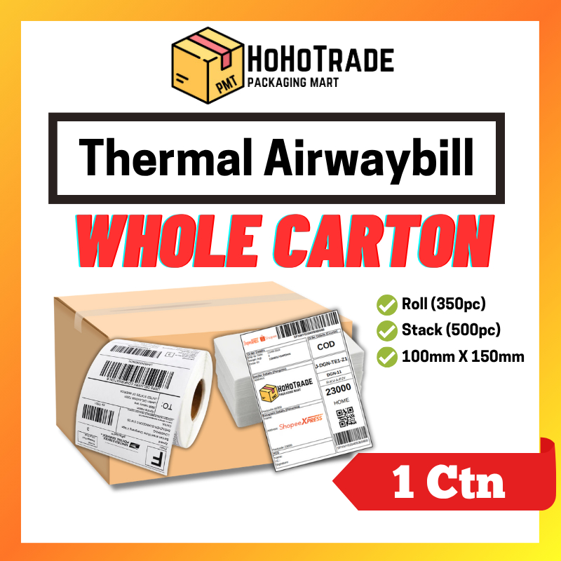 Hohotrade A6 Airway Bill Thermal Sticker CARTON 1 BOX A6 Sticker JNT ...