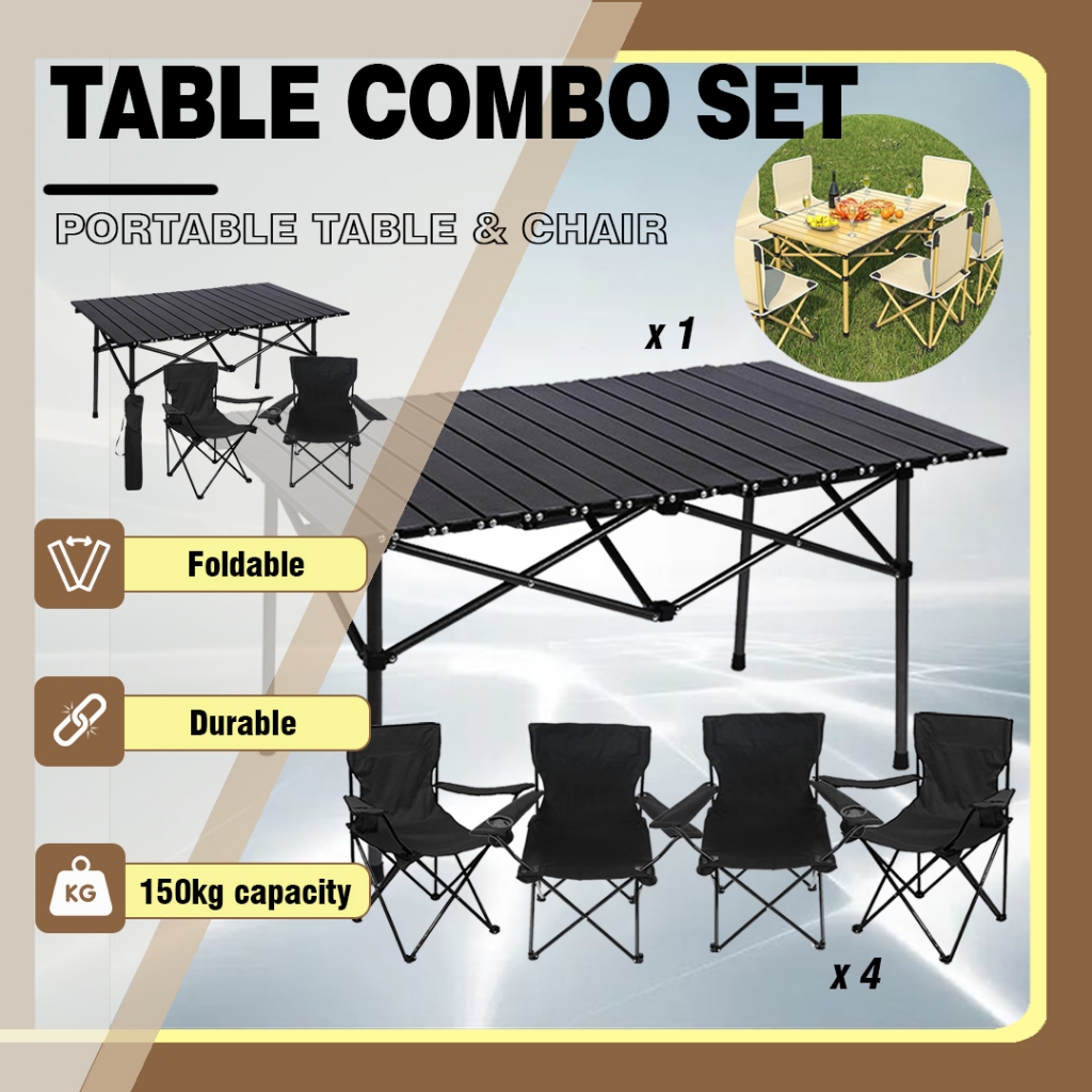 Kombo Meja&Kerusi/1 SET COMBO Table+2 Chairs Outdoor Folding Chair ...