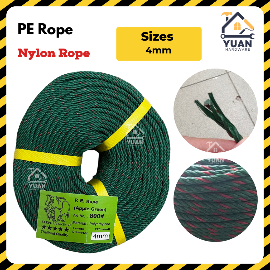 [Sell by METER] Elephant King PE Rope Nylon Rope Polyethylene Rope Tali ...