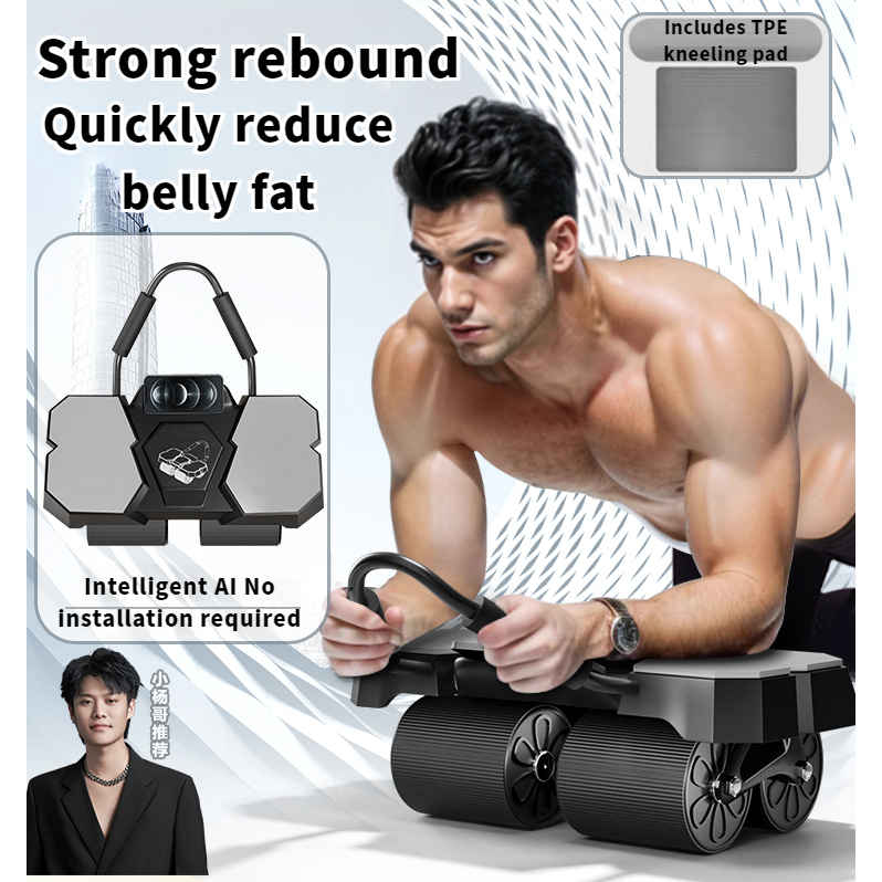 Smooky abdominal abs roller wheel elliptical stepper v stepper exerciseelastic fitness equipment Shopee Singapore