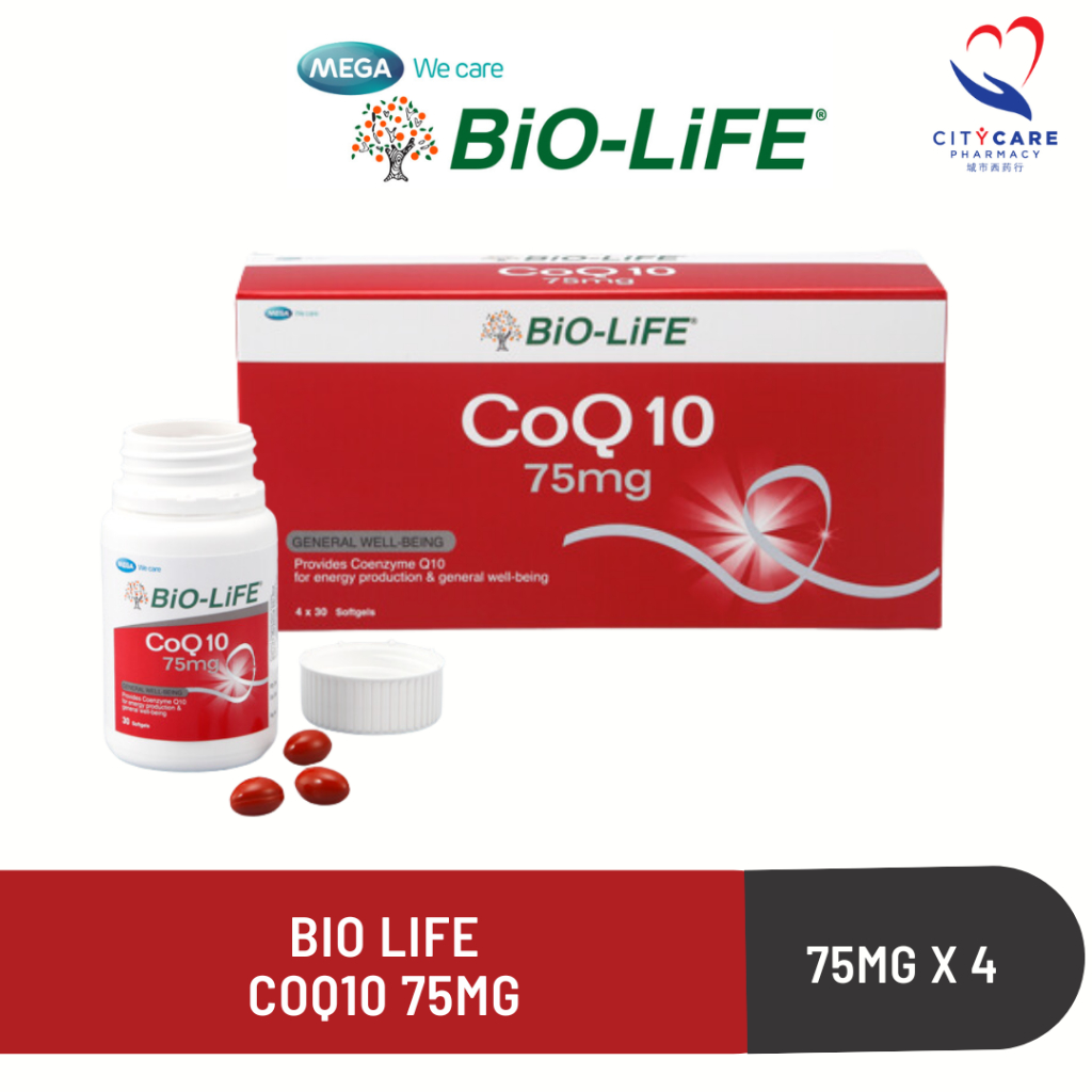 Bio-Life CoQ10 75mg Softgels (30's x 4) | Shopee Singapore