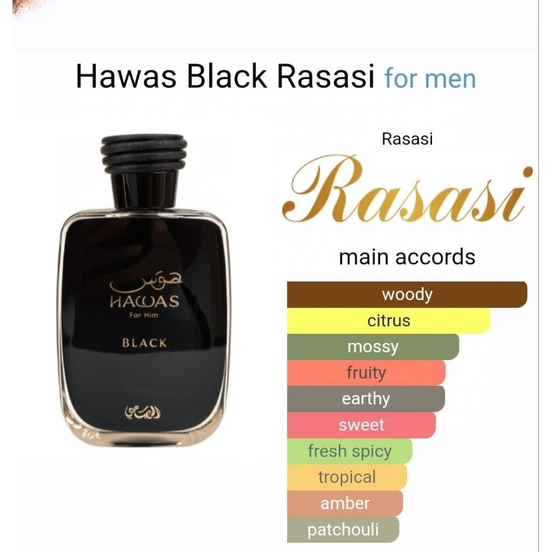 Rasasi Black Hawas For Men 100ML EDP (dupe of Nishane Hacivat