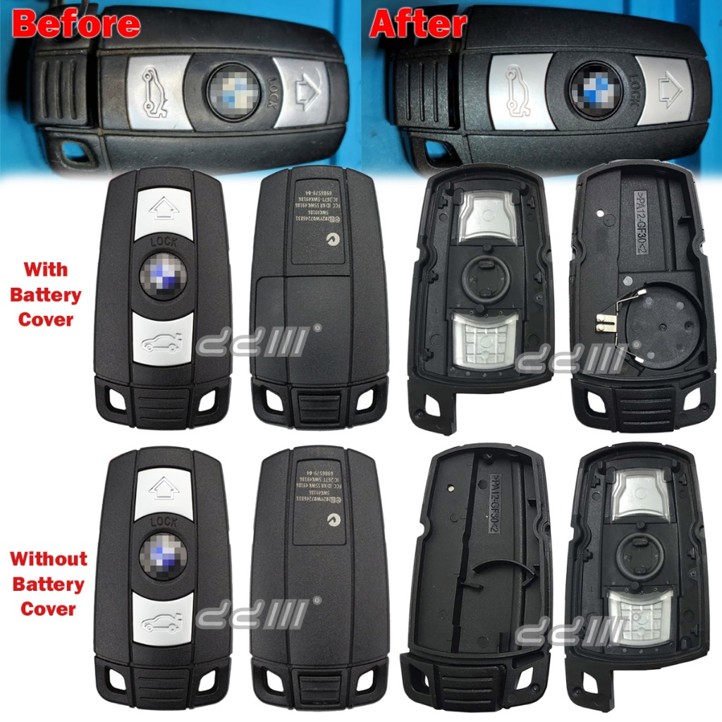 BMW 3 Button Smart Key Shell Remote Key Case Casing Fob Replace BMW 1 3 ...