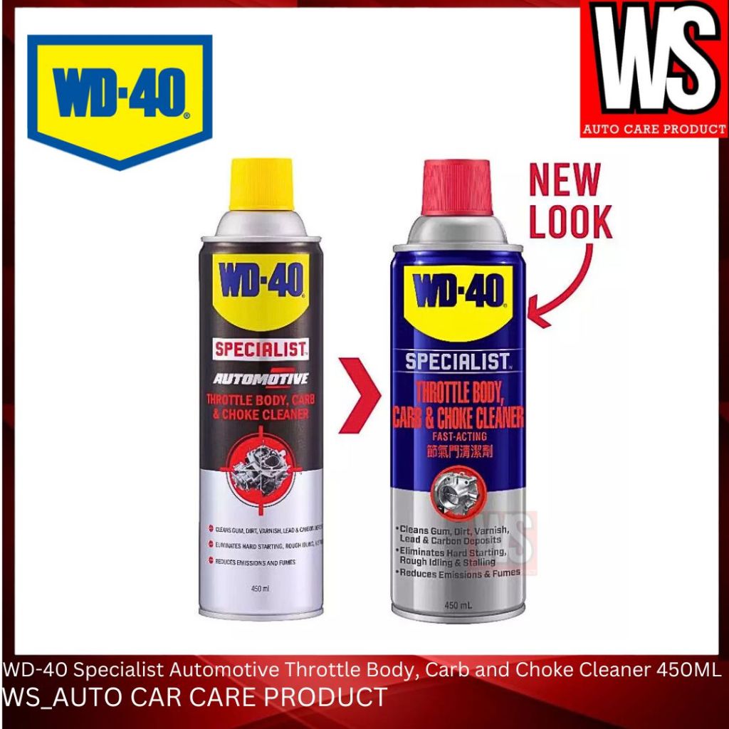 WD-40 Specialist Automotive Throttle Body, Carb and Choke Cleaner 450ml ...