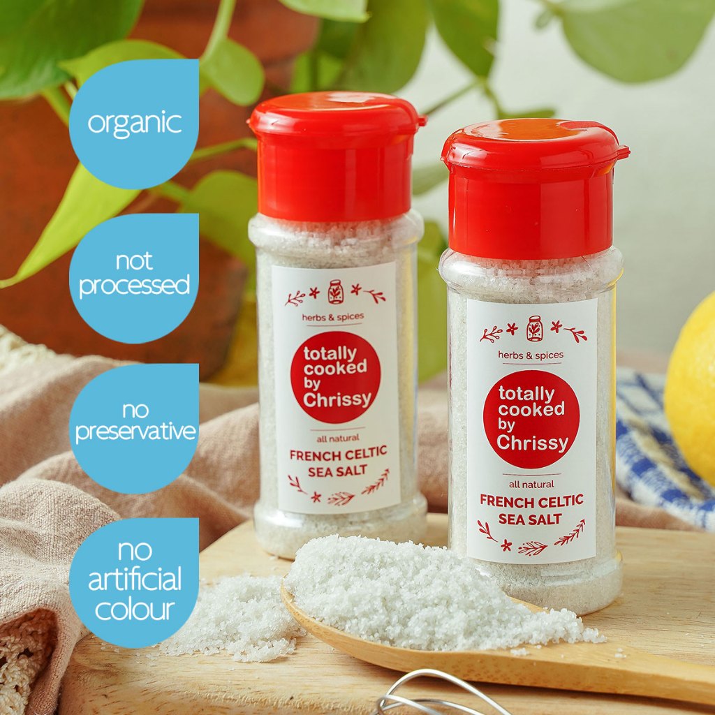 Organic French Grey Celtic Salt, Totally Cooked by Chrissy, 70g I ...