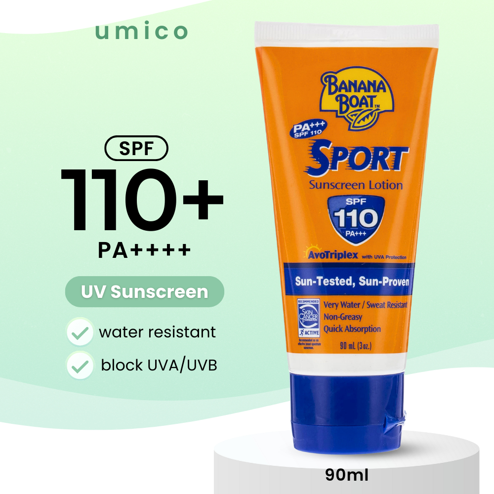 US Banana Boat Sunscreen 90ml SPF 110 PA+++ Sport Non-Greasy Water ...