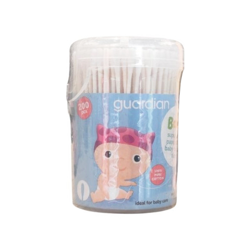 GUARDIAN Super Slim Baby Cotton Tips 200s Small Ear Baby Ear Buds Paper ...