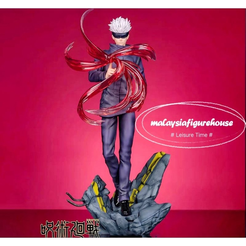 30CM JUJUTSU KAISEN ANIME GOJO SATORU FIGHTING COPY RESIN FIGURE STATUE ...