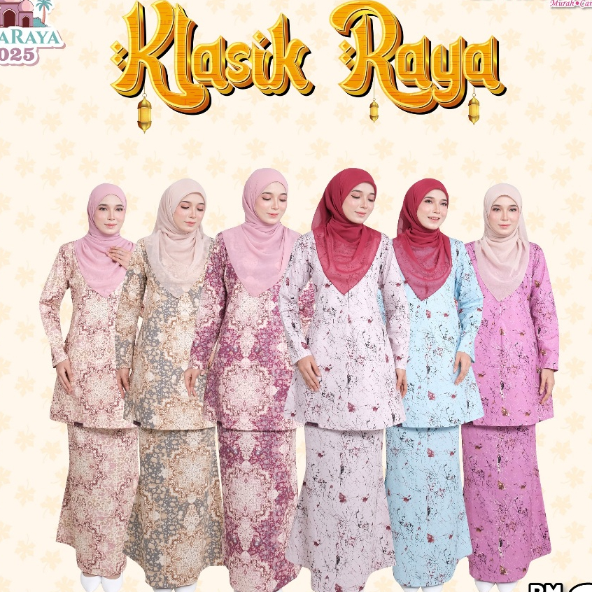 [2025] NEW EDISI KLASIK RAYA Baju Kurung Riau BF Friendly Motif Batik ...