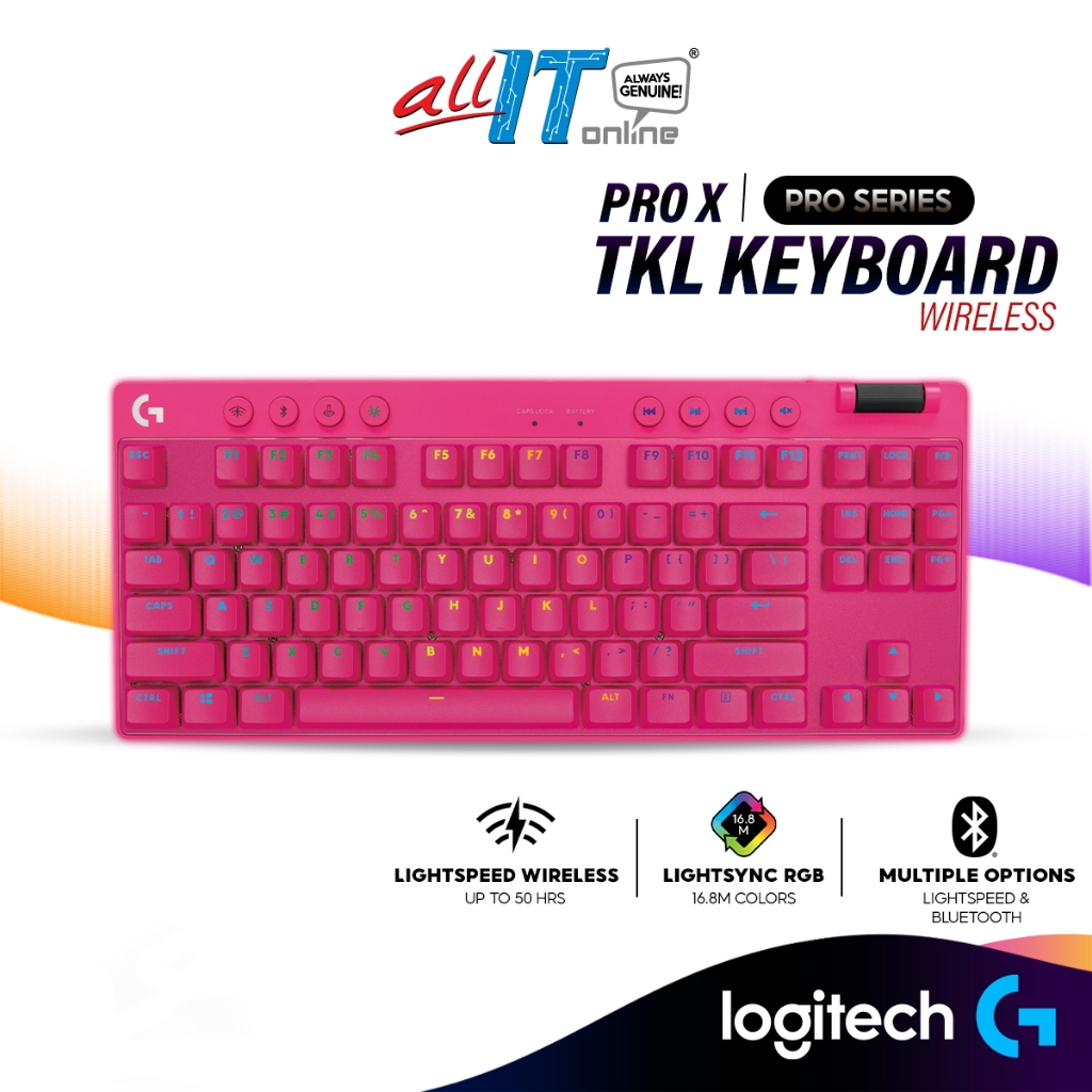 Logitech G PRO X TKL LIGHTSPEED Wireless Mechanical Gaming Keyboard ...