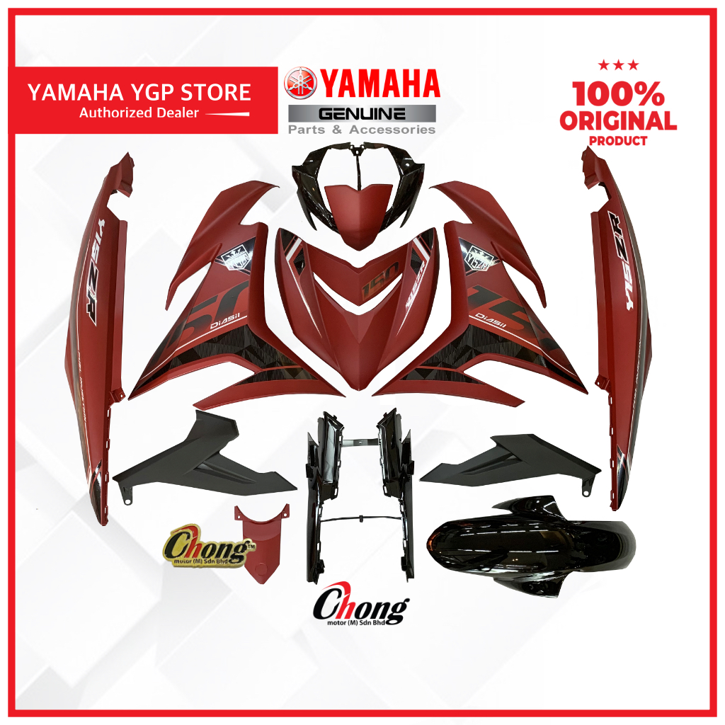 Yamaha Body Cover Set & Sticker Y15ZR Ysuku V2 (Matte Red HLY! | Shopee ...