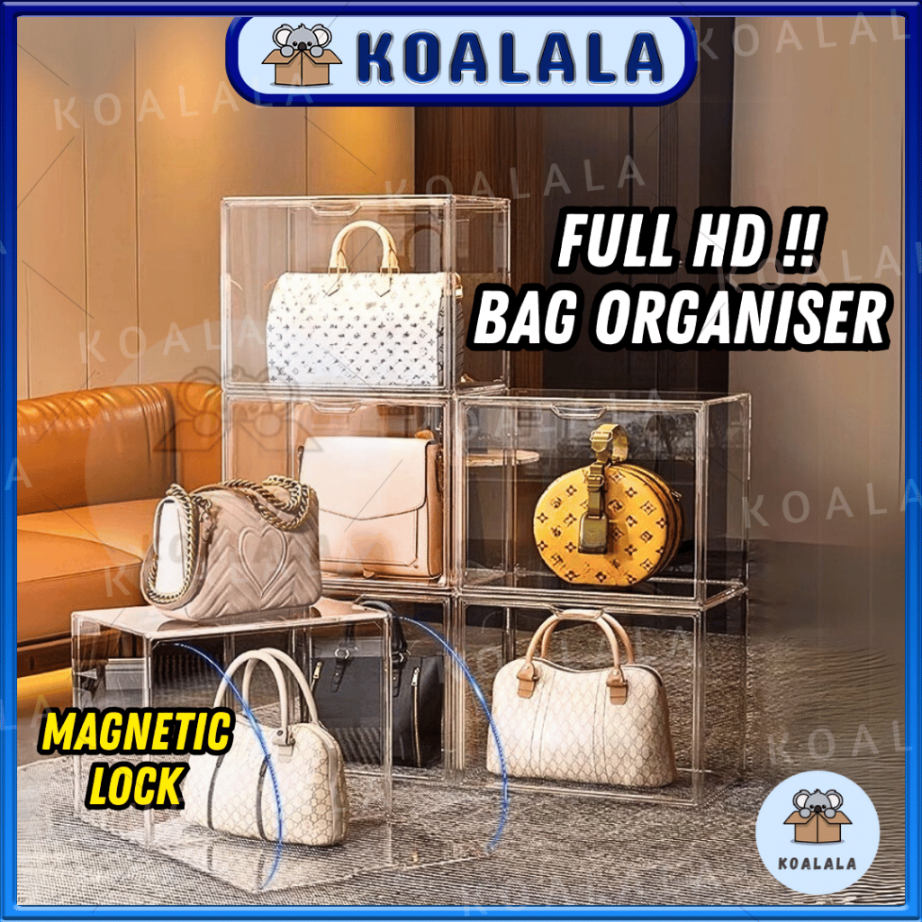 Transparent HD Storage Box Display Handbag Storage Organizer Acrylic ...
