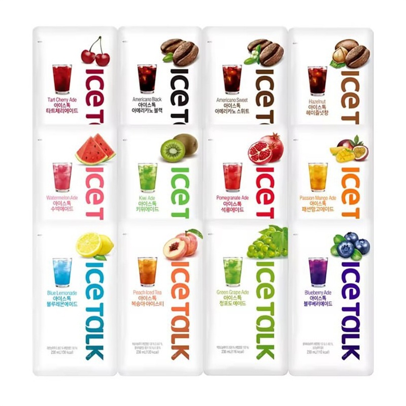 Korea Imported Esto iceTalk Ice Fruit Drink Peach Blueberry Kiwi Blue ...