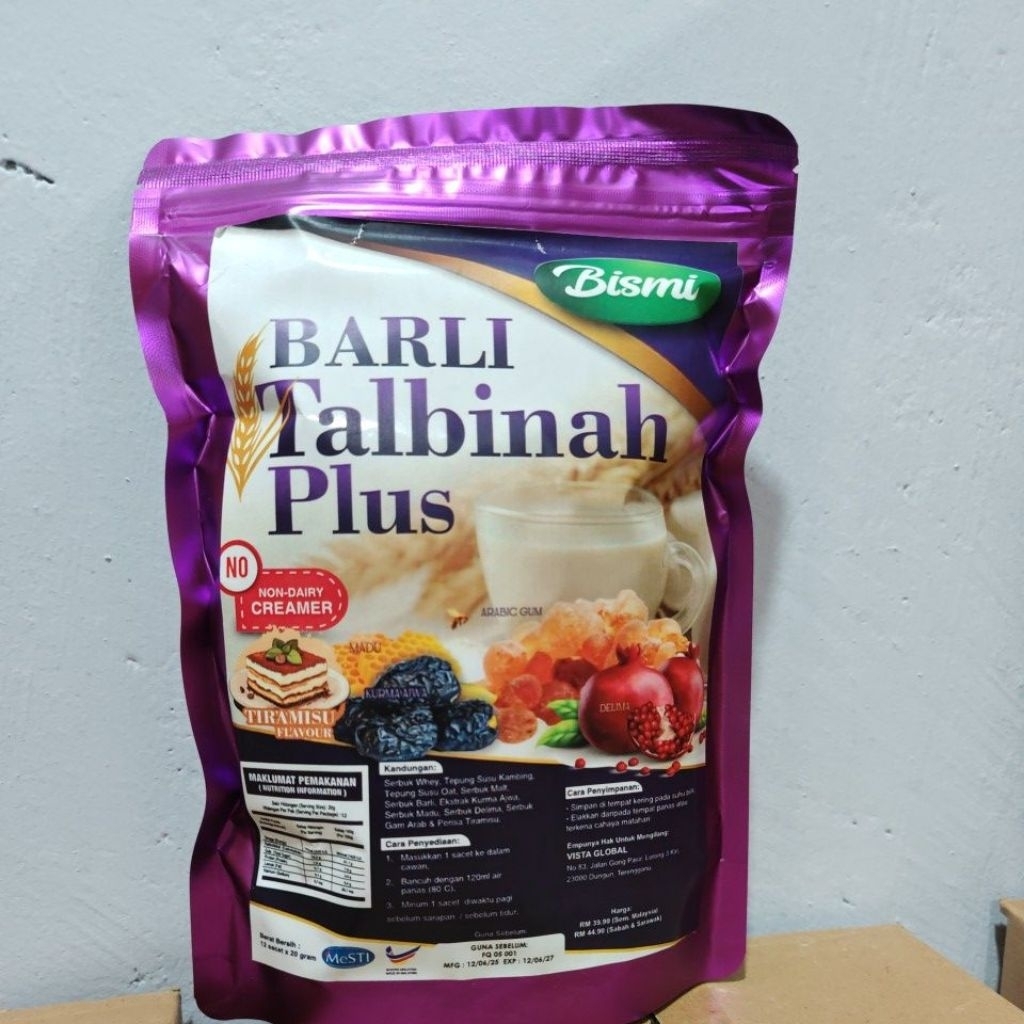 BARLI TALBINAH PLUS POWDER WITHOUT WHITE SUGAR | Shopee Singapore