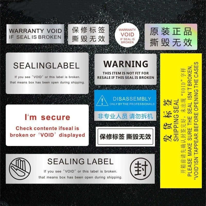 12 Design Void Warranty Broken Disposable Hologram Open Sticker ...