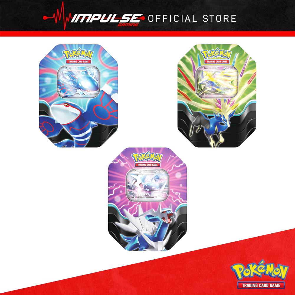 Pokemon Tcg 2025 Spring Ex - Small Tin (Xerneas, Dialga, Kyogre ...