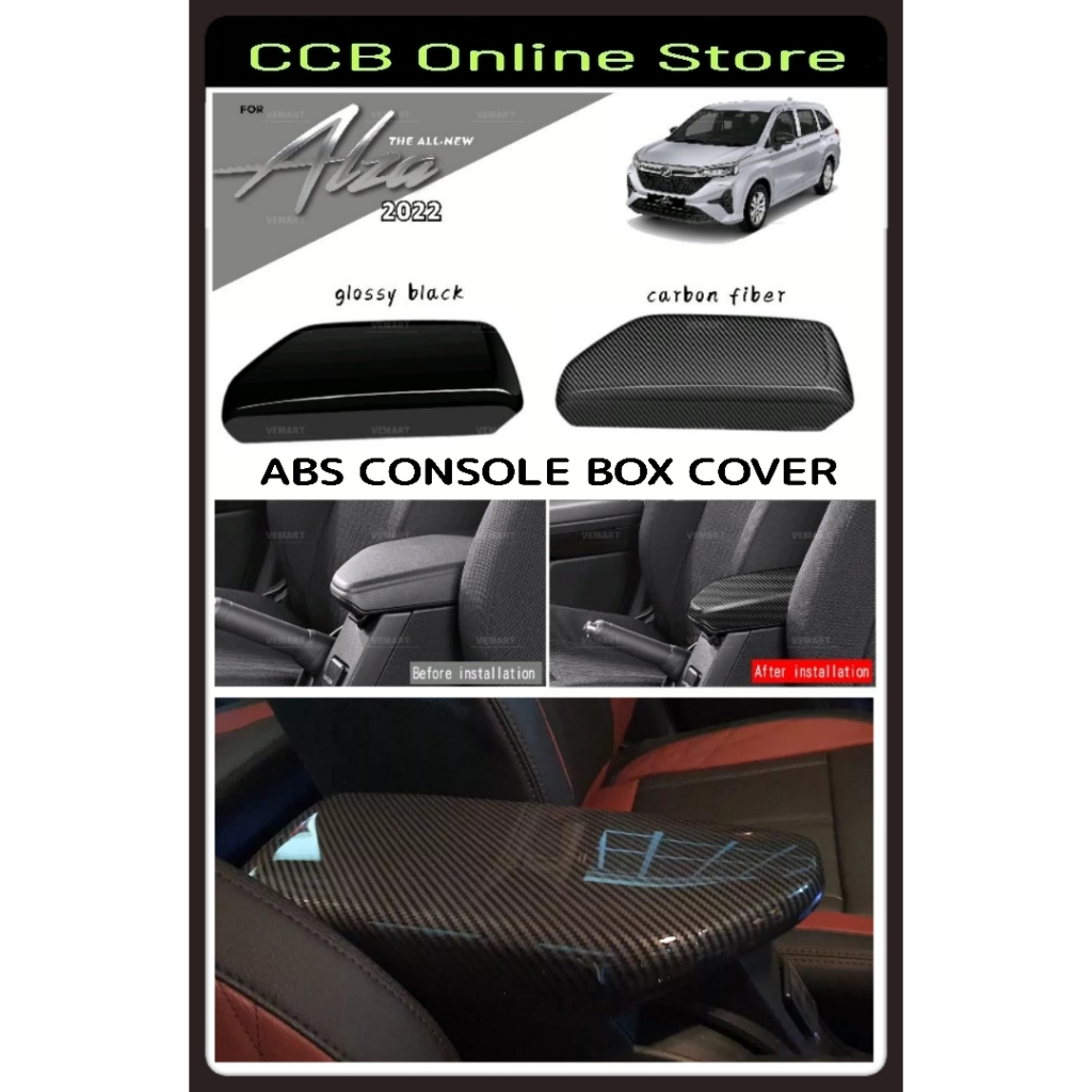 PERODUA ALZA 2022-2025 Car Arm Rest Console Box Frame Cover Accessories ...