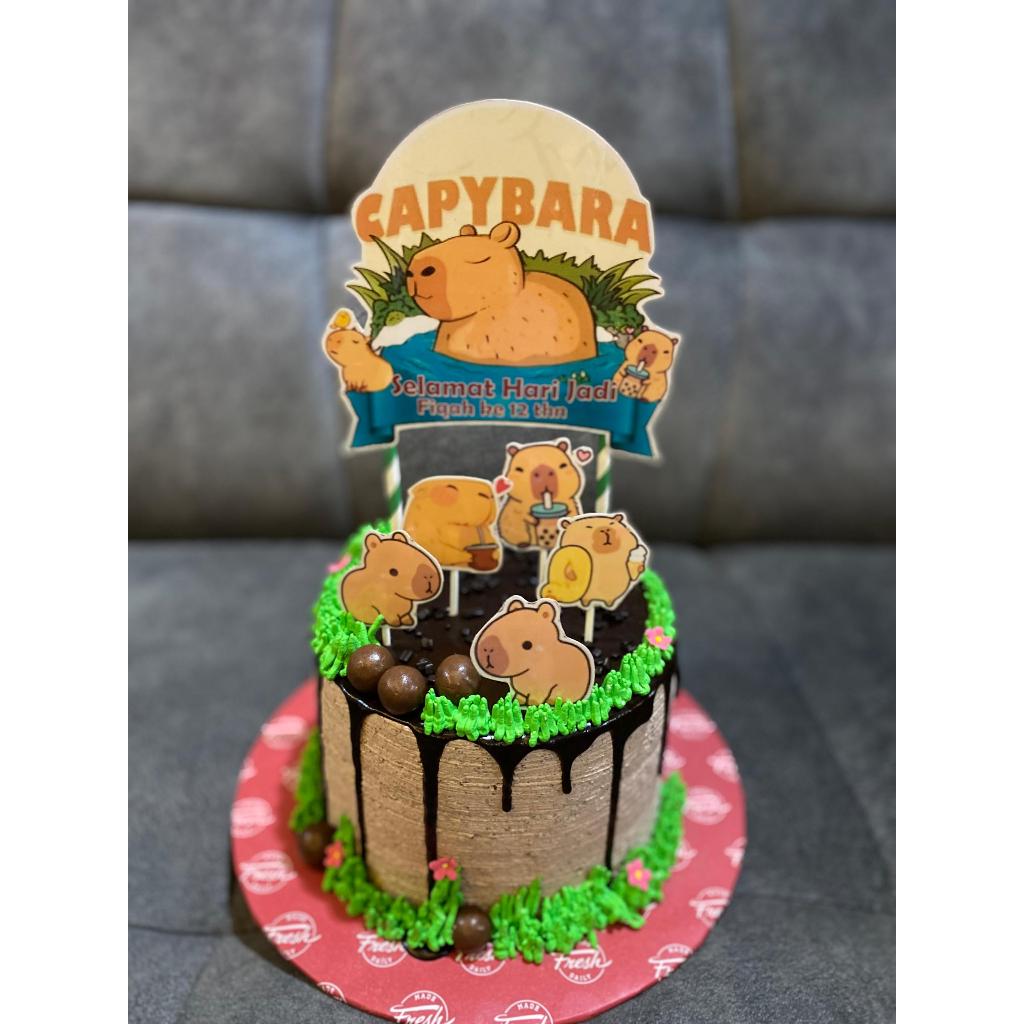 Capybara topper cake to put | Shopee Singapore