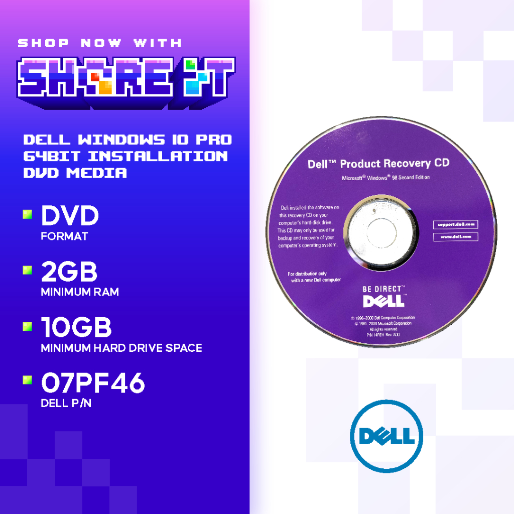 Dell Windows 10 Pro 64Bit Installation DVD Media | Shopee Singapore