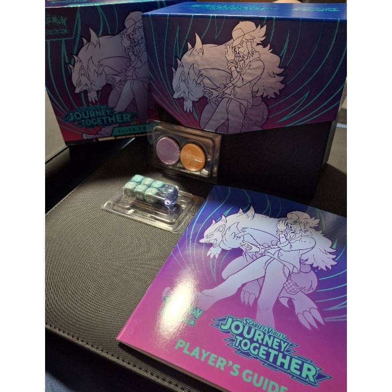 Pokemon TCG - Journey Together (1 ETB box + 1 book+ dice &coins ...