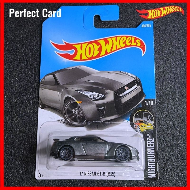 Hot Wheels 17 Nissan GT-R R35 Grey 2017 HW Night Burnez GTR R35 JDM ...
