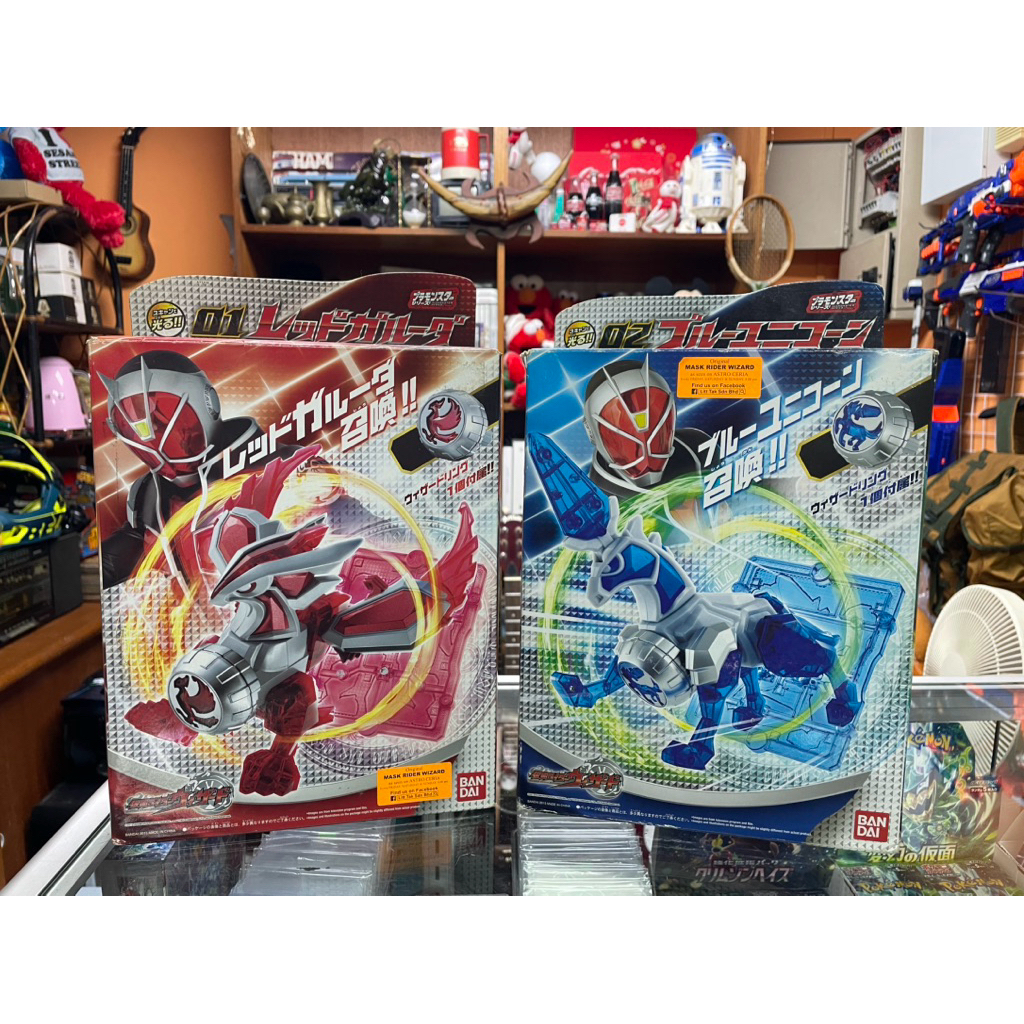 Kamen Rider Wizard Plamonster Red Garuda and Blue Unicorn by Bandai ...