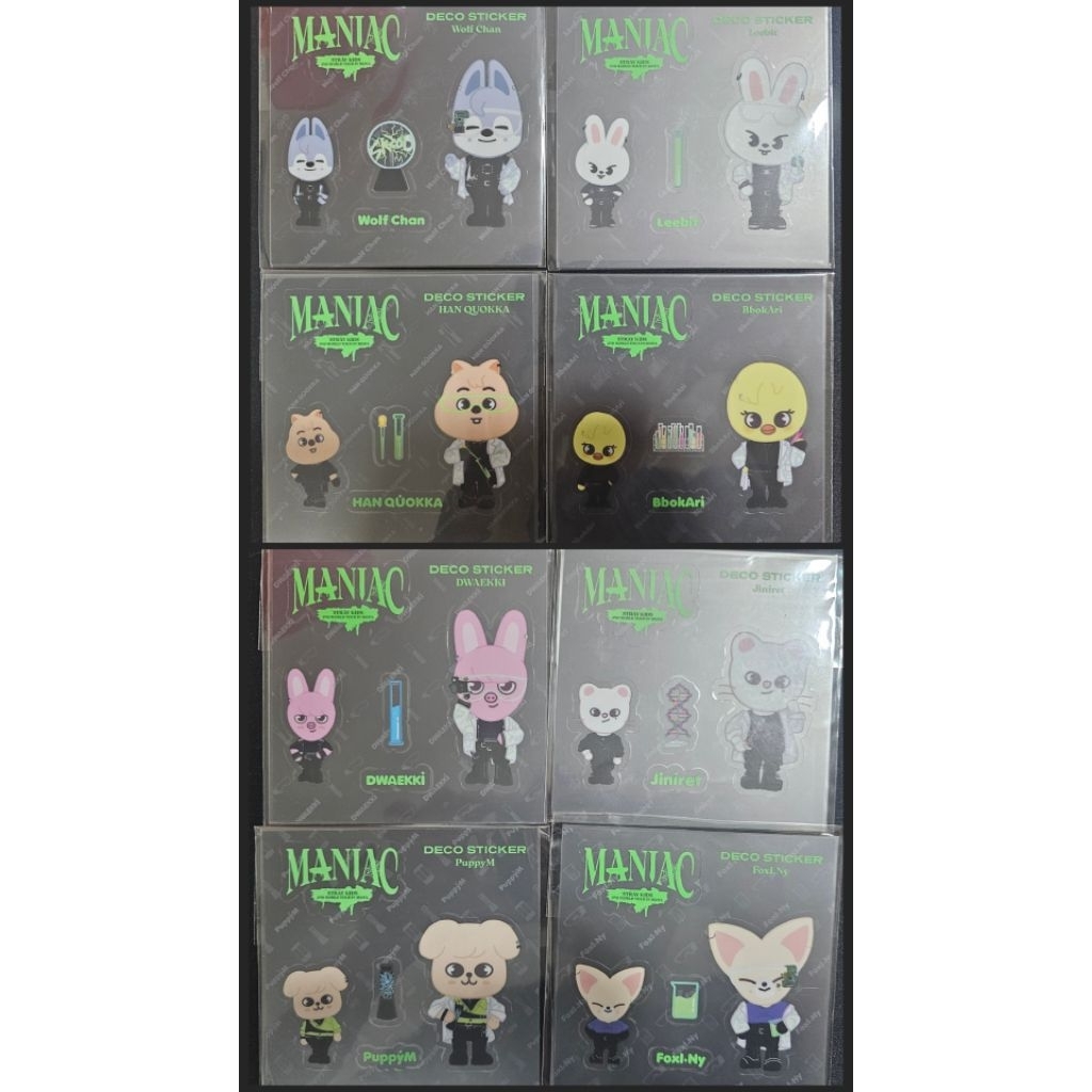 Stray Kids SKZOO Maniac Merch Sticker Set | Shopee Singapore