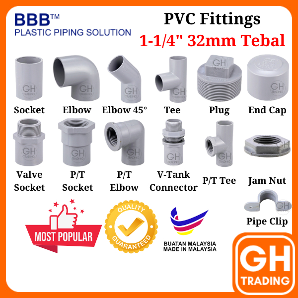 PVC Pipe Connector Plug Socket Tee Elbow PVC Fitting PVC Connector PVC ...