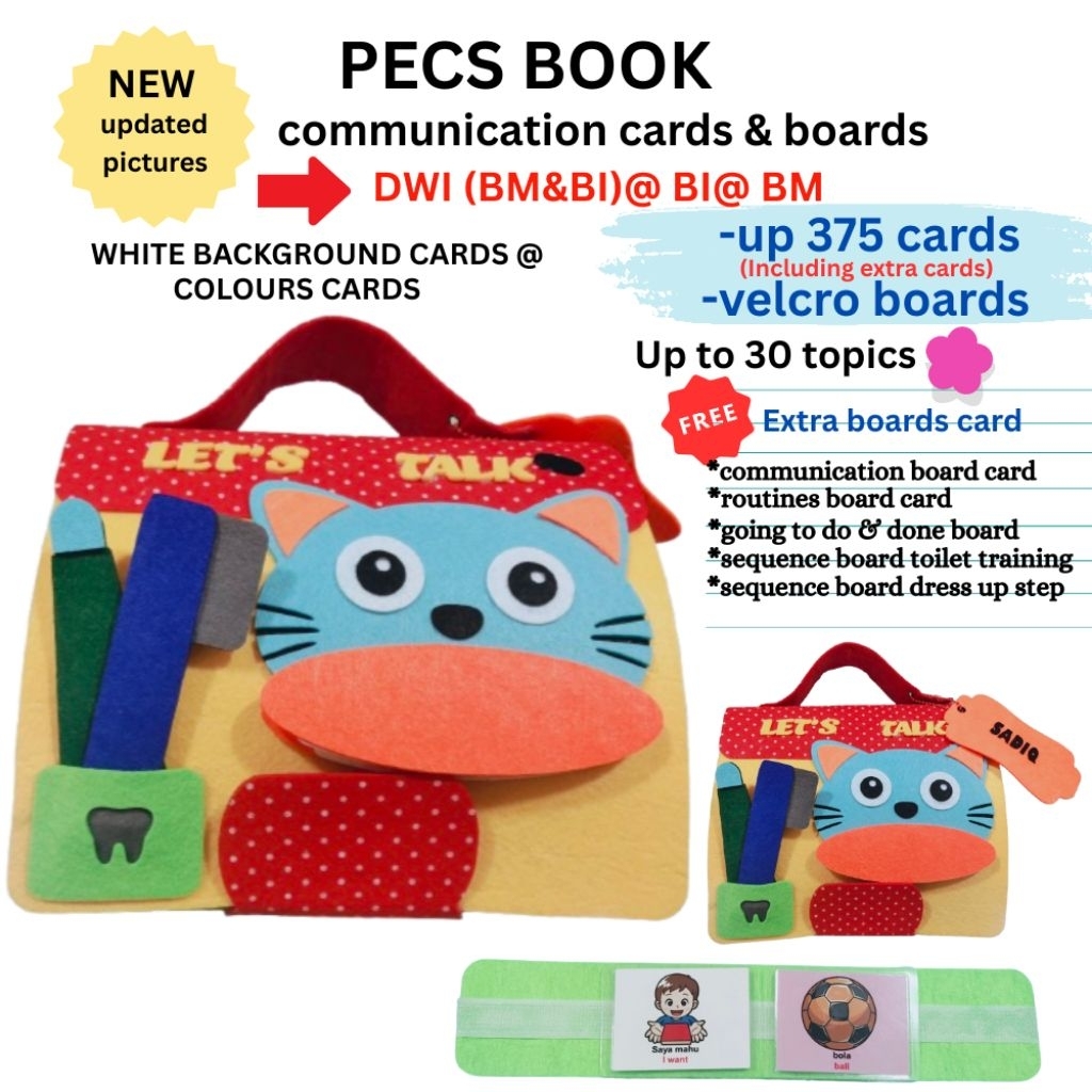 375 PECS BOOK COMPLETE BOOK Pecs for autism/autism book | Shopee Singapore